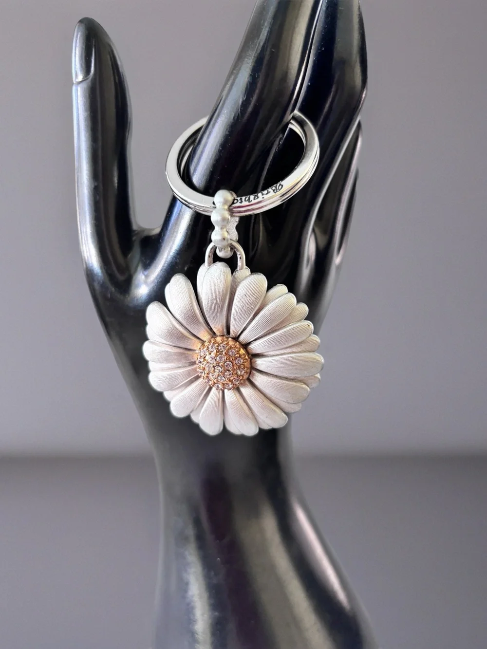 Brighton Silver and Gold Daisy Dee Key Ring or Purse Fob.